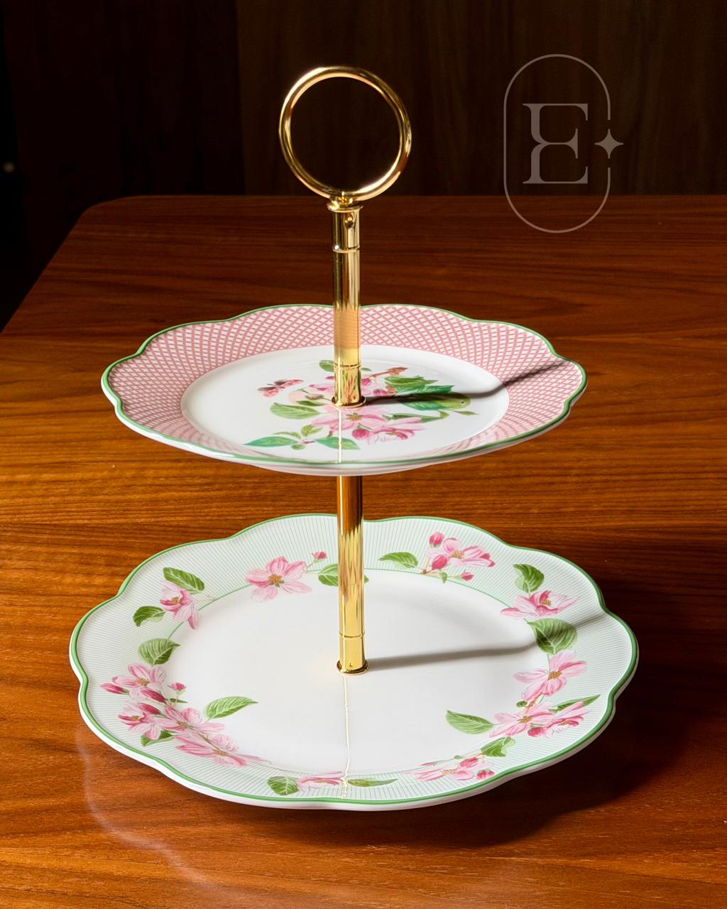 PRATO DE DOCE 2 CAMADAS HORTICOOL GREEN 16.5+20.5CM