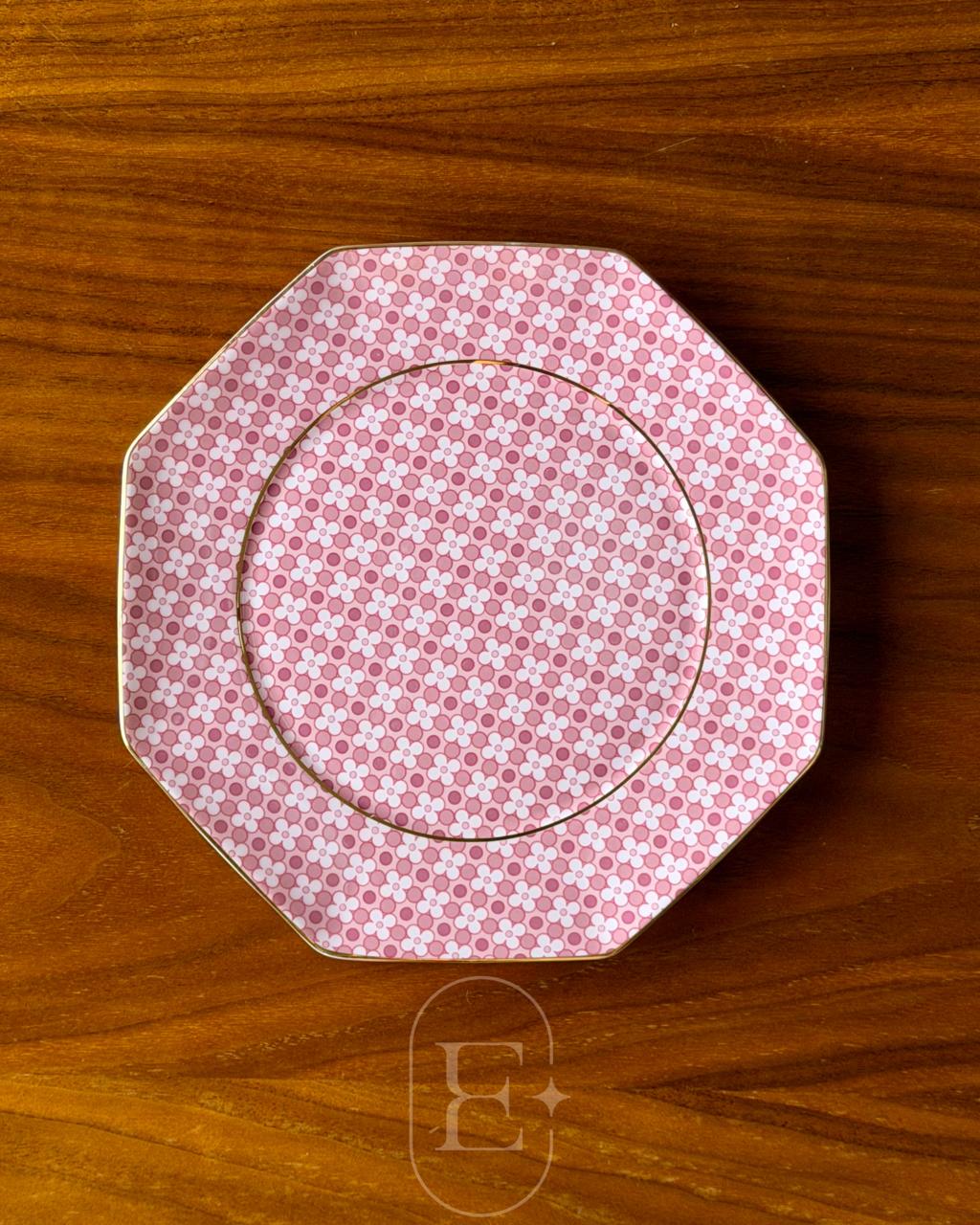 PRATO SOBREMESA REGENCY DAMASKY 17CM - 17.1X17.1X1.2CM (CONJ 02)