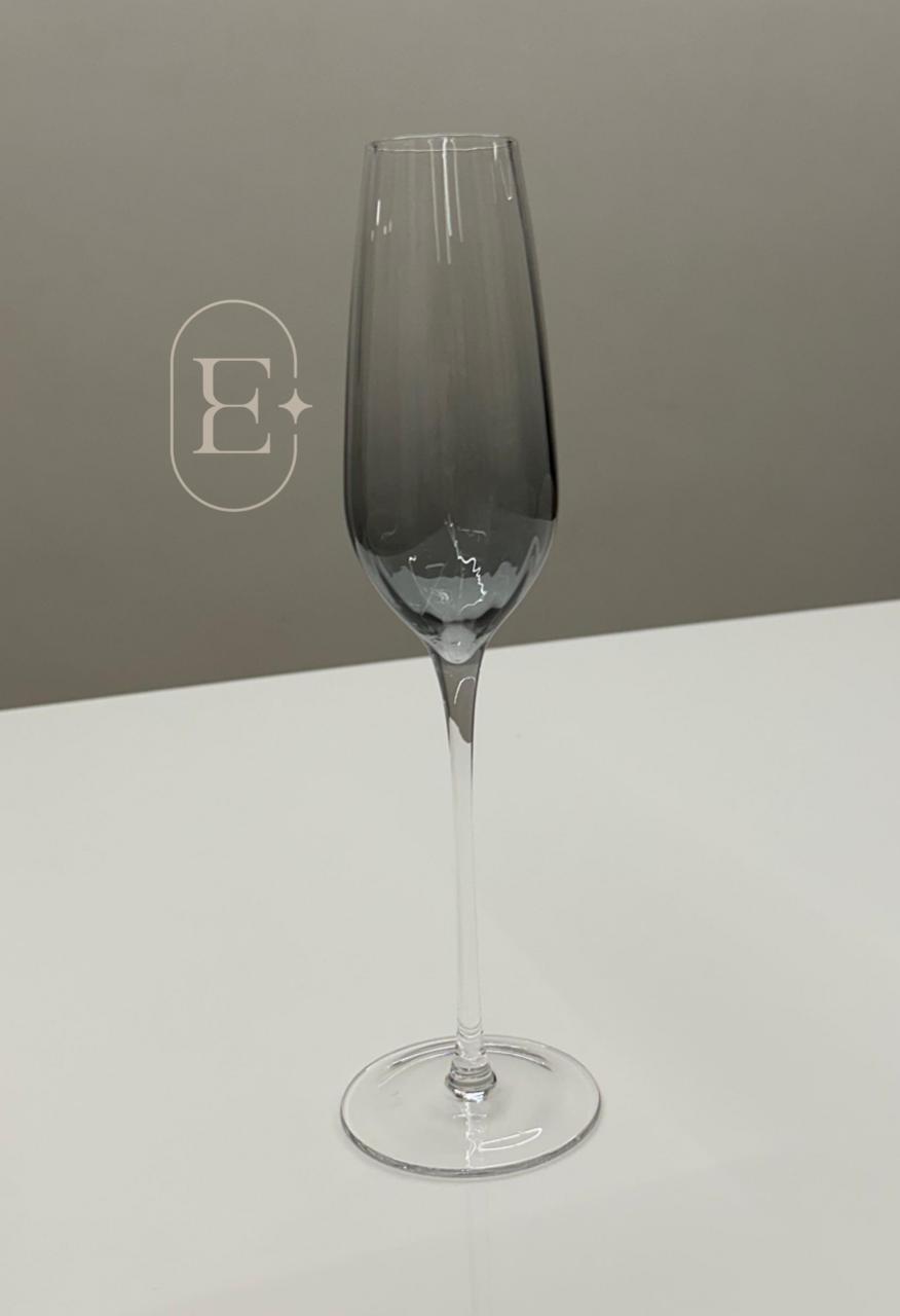 TAÇA CHAMPANHE CELEBRARE 230ml (06 UNID) FUMÊ CRISTAL ECOLÓGICO