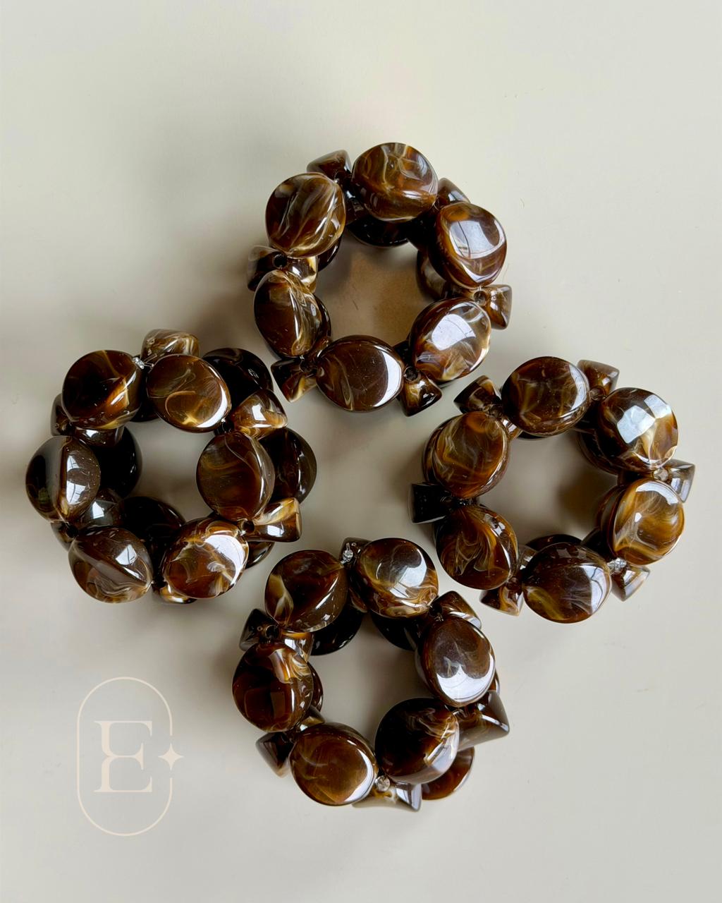 PORTA GUARDANAPO PIETRA MOCHA (04 UNID)